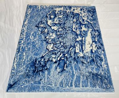 Marco Schmidli Marco Schmidli 60x48 Blue Abstract Acrylic Painting on Canvas Signed Dated