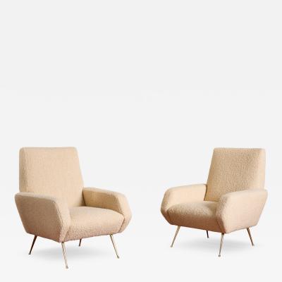 Marco Zanuso 1950s Italian Angular Armchairs