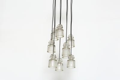 Marco Zanuso Cascading chandelier by Marco Zanuso for Oluce