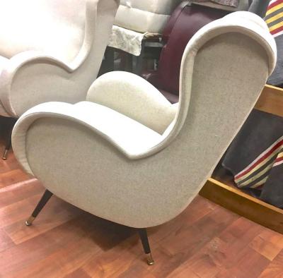Marco Zanuso In the Style of Senior Chair by Marco Zanuso Set of One Couch and Two Chairs
