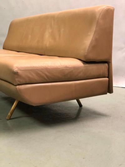 Marco Zanuso Italian Midcentury Sleep o Matic Leather Sofa Couch Marco Zanuso Arflex