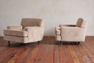 Marco Zanuso Large Marco Zanuso Armchairs with Walnut Feet