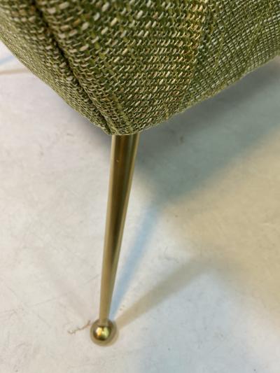Marco Zanuso MID CENTURY MODERNIST BRASS LEG ITALIAN SETTEE ATTRIBUTED TO MARCO ZANUSO