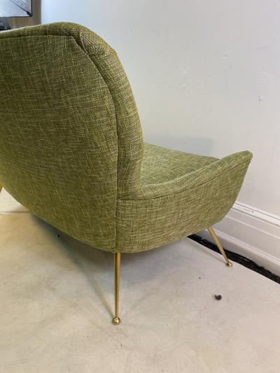 Marco Zanuso MID CENTURY MODERNIST BRASS LEG ITALIAN SETTEE ATTRIBUTED TO MARCO ZANUSO