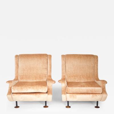 Marco Zanuso Marco Zanuso Italian Regent Lounge Chairs circa 1960 for Arflex