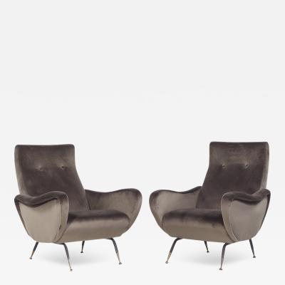 Marco Zanuso Marco Zanuso Mid Century Lady Lounge Chair Pair