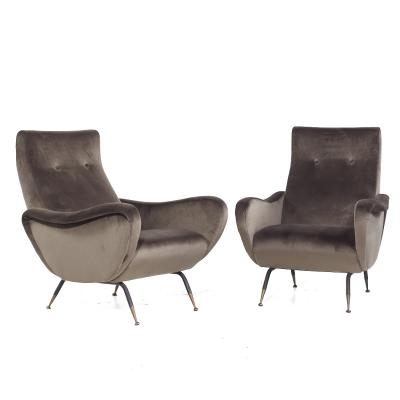 Marco Zanuso Marco Zanuso Mid Century Lady Lounge Chair Pair