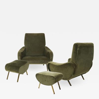 Marco Zanuso Marco Zanuso Mid Century Modern Lady Italian Armchairs Edited by Arflex