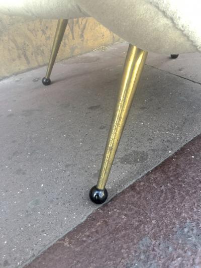 Marco Zanuso Marco Zanuso Vintage Lounge Chair model Martingale Covered in Mohair Velvet