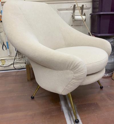 Marco Zanuso Marco Zanuso pair of vintage Martingala newly covered in Mohair cloth