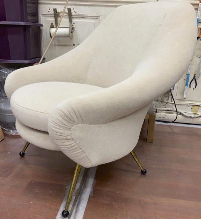 Marco Zanuso Marco Zanuso pair of vintage Martingala newly covered in Mohair cloth