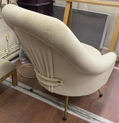 Marco Zanuso Marco Zanuso pair of vintage Martingala newly covered in Mohair cloth