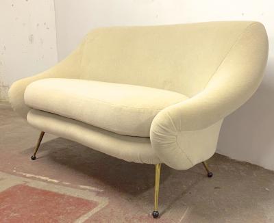 Marco Zanuso Marco Zanuso rarest model Martingala full set of one couch 2 chairs