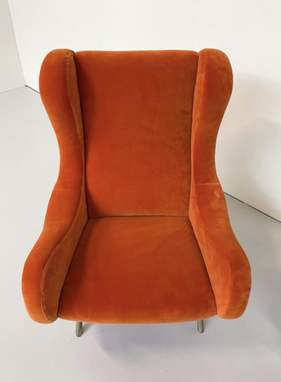 Marco Zanuso Mid Century Modern Pair of Senior Armchairs by Marco Zanuso for Arlfex