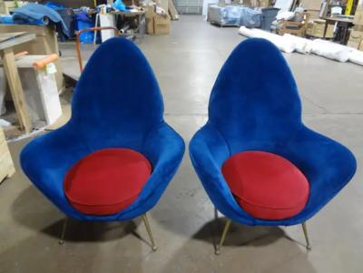 Marco Zanuso Pair Of Italian Modern Lounge Chairs By Marco Zanuso