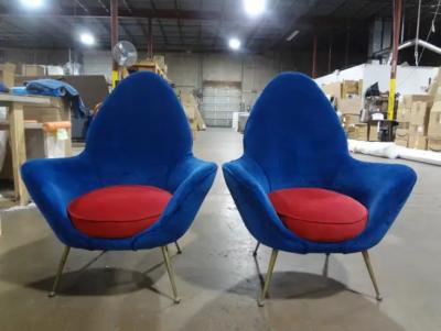 Marco Zanuso Pair Of Italian Modern Lounge Chairs By Marco Zanuso