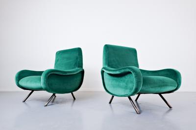 Marco Zanuso Pair Of Zanuso Armchairs For Arflex Model Lady 1950s