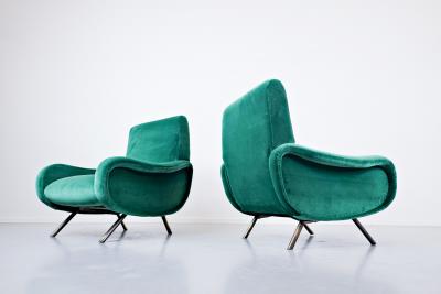 Marco Zanuso Pair Of Zanuso Armchairs For Arflex Model Lady 1950s