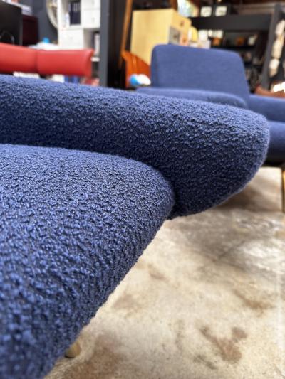 Marco Zanuso Pair of 2 Mid Century Italian Armchairs In Style of Zanuso 1960