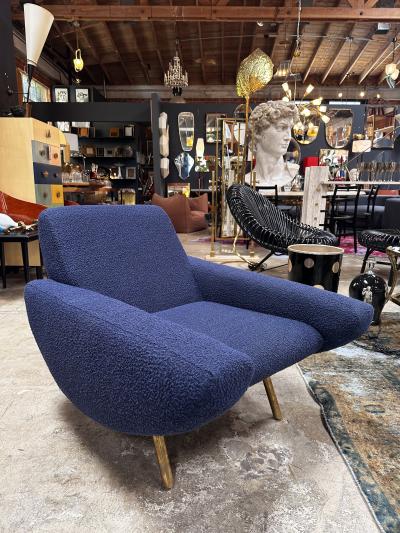 Marco Zanuso Pair of 2 Mid Century Italian Armchairs In Style of Zanuso 1960