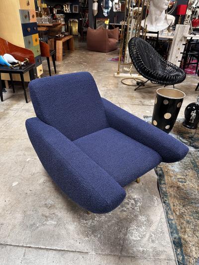 Marco Zanuso Pair of 2 Mid Century Italian Armchairs In Style of Zanuso 1960