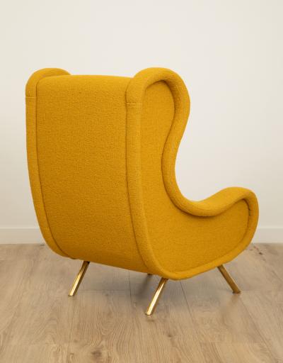 Marco Zanuso Pair of Italian Lounge Chairs In The Style of Marco Zanuso