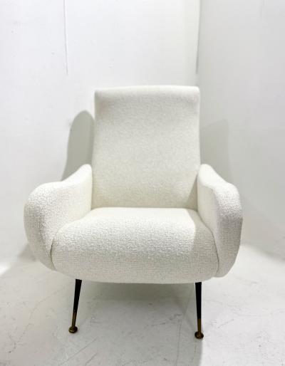 Marco Zanuso Pair of Italian Mid Century Modern Armchairs in the Style of Marco Zanuso