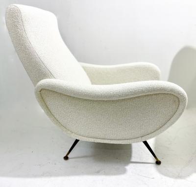 Marco Zanuso Pair of Italian Mid Century Modern Armchairs in the Style of Marco Zanuso