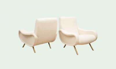 Marco Zanuso Pair of Lady Lounge Chairs by Marco Zanuso Italy 1960s