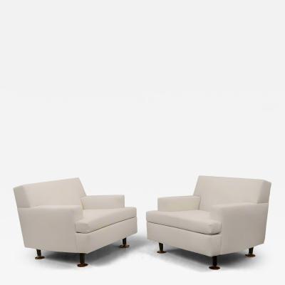 Marco Zanuso Pair of Marco Zanuso Square Armchairs for Arflex Italy 1960s