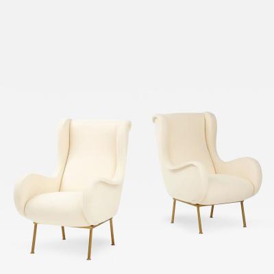 Marco Zanuso Pair of Marco Zanuso for Arflex Senior Lounge Chairs Italy circa 1951