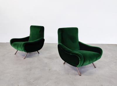Marco Zanuso Pair of Mid Century Lady Armchairs by Marco Zanuso for Arflex