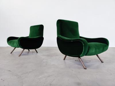 Marco Zanuso Pair of Mid Century Lady Armchairs by Marco Zanuso for Arflex