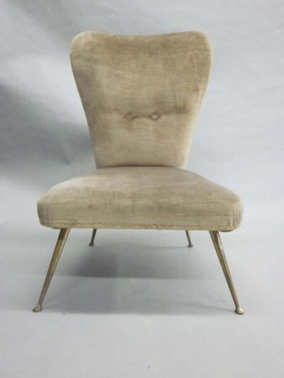 Marco Zanuso Pair of Mid Century Modern Slipper or Lounge Chairs Attributed to Marco Zanuso