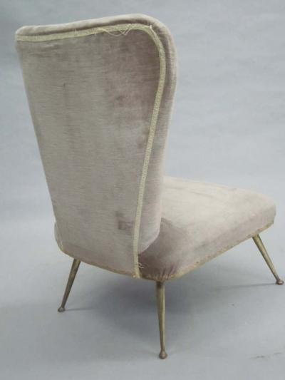 Marco Zanuso Pair of Mid Century Modern Slipper or Lounge Chairs Attributed to Marco Zanuso