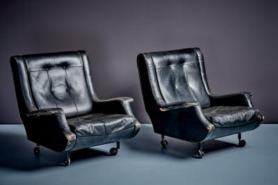 Marco Zanuso Pair of Regent Lounge Chairs by Marco Zanuso for Artflex