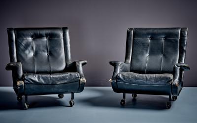 Marco Zanuso Pair of Regent Lounge Chairs by Marco Zanuso for Artflex