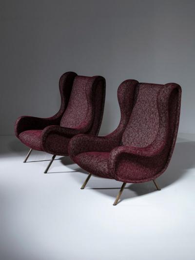Marco Zanuso Pair of Senior Armchairs by Marco Zanuso for Arflex