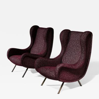 Marco Zanuso Pair of Senior Armchairs by Marco Zanuso for Arflex