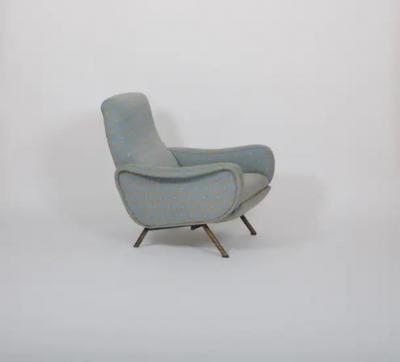 Marco Zanuso Rare original fabric Marco Zanuso Lady chairs Reclining Italy c1950