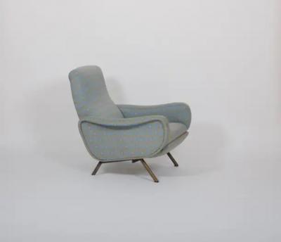 Marco Zanuso Rare original fabric Marco Zanuso Lady chairs Reclining Italy c1950