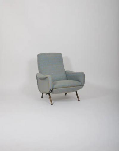 Marco Zanuso Rare original fabric Marco Zanuso Lady chairs Reclining Italy c1950