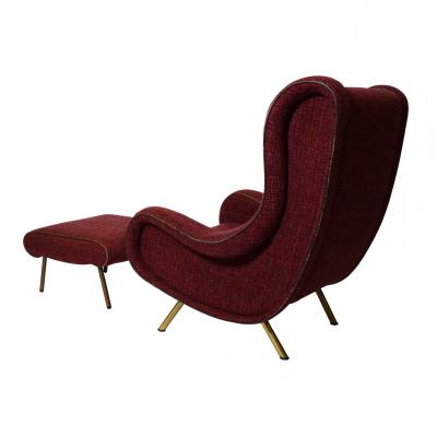 Marco Zanuso Senior Lounge Chair and ottoman by Marco Zanuso for Arflex 1955