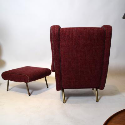 Marco Zanuso Senior Lounge Chair and ottoman by Marco Zanuso for Arflex 1955