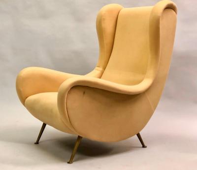 Marco Zanuso Vintage Pair of Italian Senior Chairs Lounge Chairs by Marco Zanuso Arflex