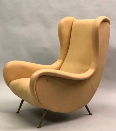 Marco Zanuso Vintage Pair of Italian Senior Chairs Lounge Chairs by Marco Zanuso Arflex