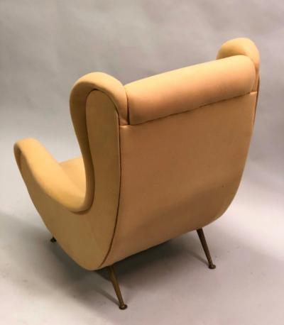Marco Zanuso Vintage Pair of Italian Senior Chairs Lounge Chairs by Marco Zanuso Arflex