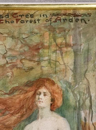 Margaret Fernie Mrs Hugh M Eaton Art Nouveau Female Nude William Shakespeare The Dryad Tree Forest of Arden 