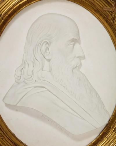 Margaret Foley American 1827 1877 Marble Bust Head of Prophet Zephaniah 