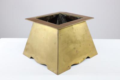 Margaret Gilmour Margaret Gilmour attr An Arts Crafts brass planter depicting a galleon